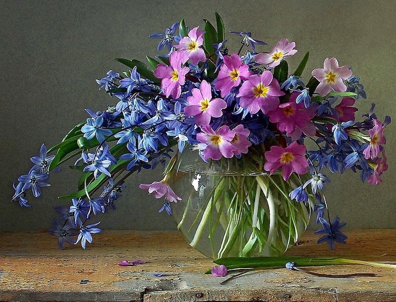 натюрморт, цветы, полевые цветы, весна, марина филатова, первоцветы *** фото превью