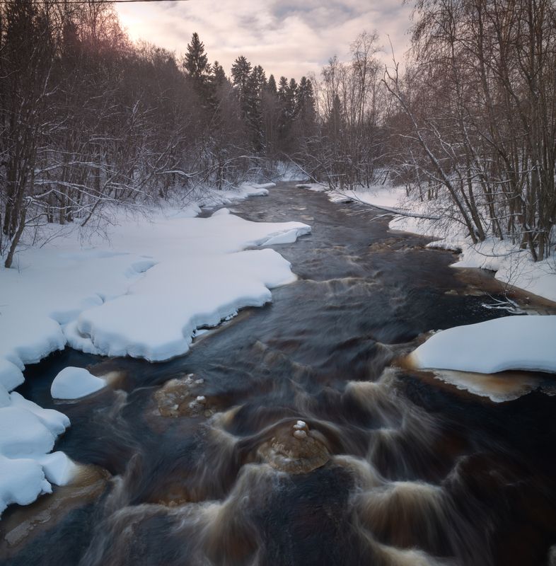 закат, река, зима, снег, карелия, winter, river, sunset photo preview