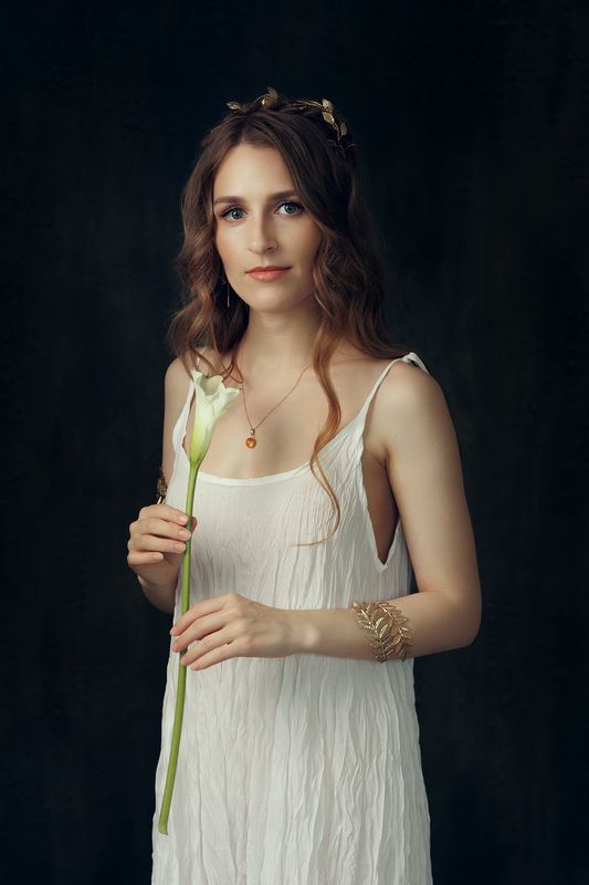 девушка, портрет, женский портрет, фотостудия, голуби, постановочное фото Aphroditephoto preview