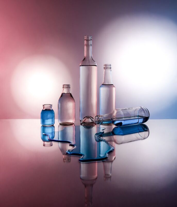 still life, glass, colors, light, mirror Psychedelicphoto preview