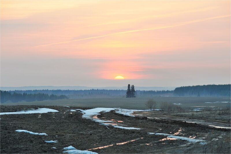 Закат над пашнейphoto preview