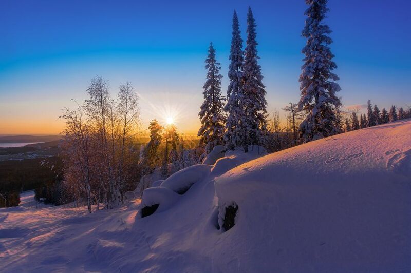 Зимний восходphoto preview