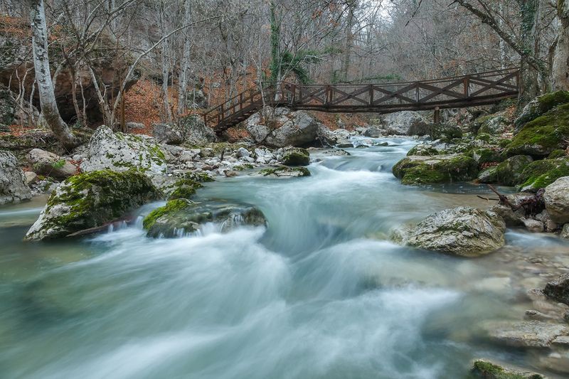 крым, осень, каньон. Яблоневый брод. В Большом каньоне Крыма. фото превью