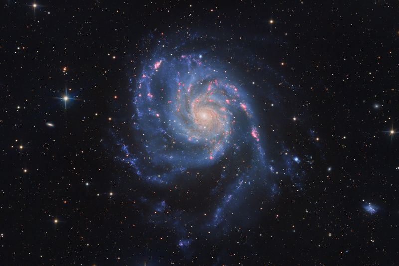 космос небо звезды галактика ночь Галактика М101 \\\