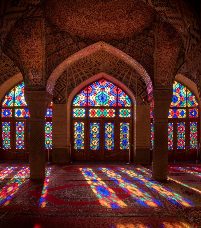 иран, шираз, насир оль-мольк, розовая мечеть, мечеть, нд, nasir al-mulk mosque, iran, shiraz, азия, iran 2023 Утро в старой мечетиphoto preview