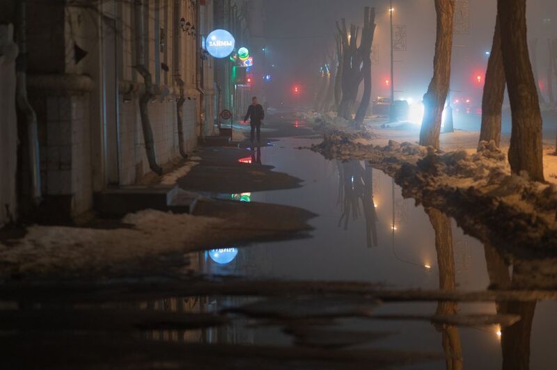 уличная фотография, streetphotography, северодвинск, ночь, туман, Штильphoto preview