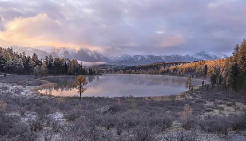 киделю, пейзаж, алтай, изморозь, осень, улаганский перевал, улаган Киделю в осеннем серебреphoto preview
