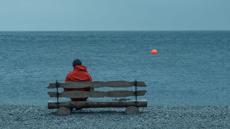 кино, одиночество, океан, мысли, красный Достучаться до небесphoto preview