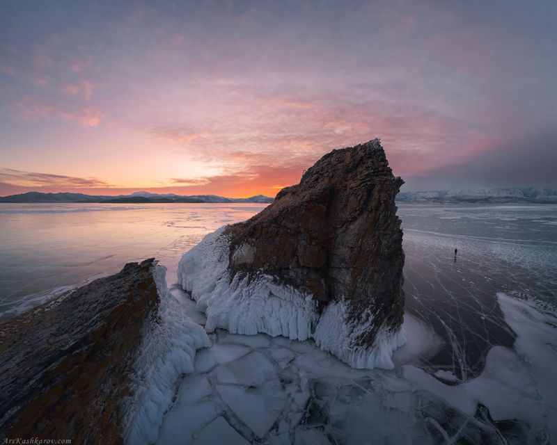 зимний байкал, байкальский лед, ольхон, малое море, чистый лёд, мыс клык, мыс кобылья голова \
