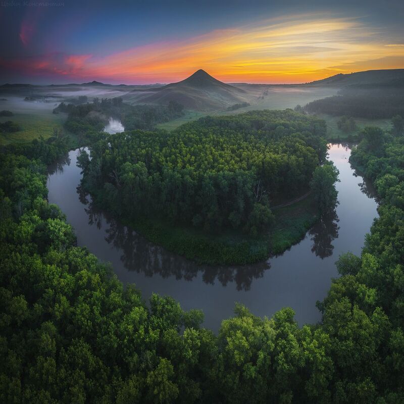 башкортостан, южный урал, уральские горы Река Дёма и холм Сусак-Тауphoto preview