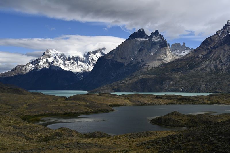 Landscapes, Chile, Torres del Paine, Mountain, Lake, Snow, Clouds,  Свет в горахphoto preview