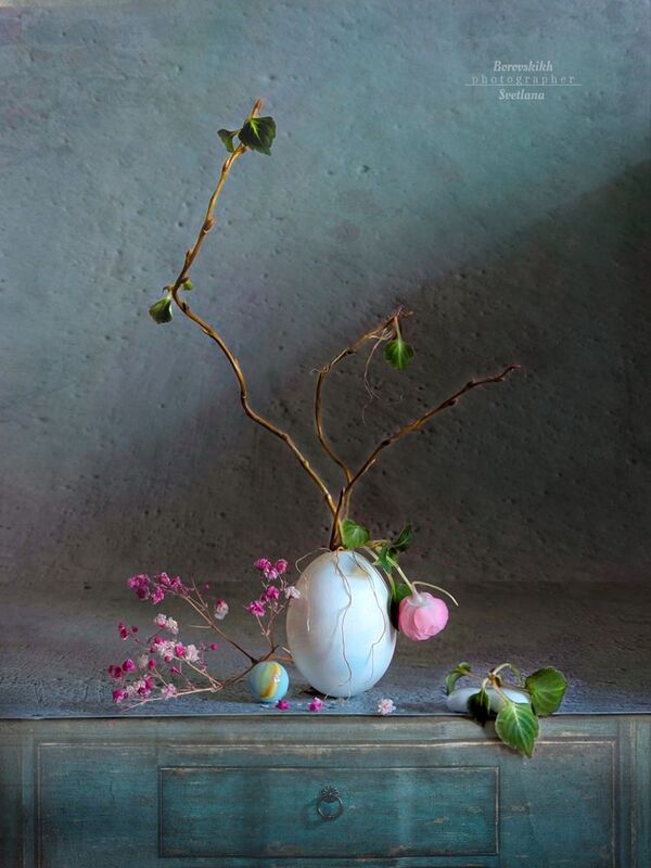 натюрморт, art_photo, fine_art, freekebana, фрикебана, весна, цветы, яйцо, фото у окна, фото на телефон Весна. Фрикебанаphoto preview
