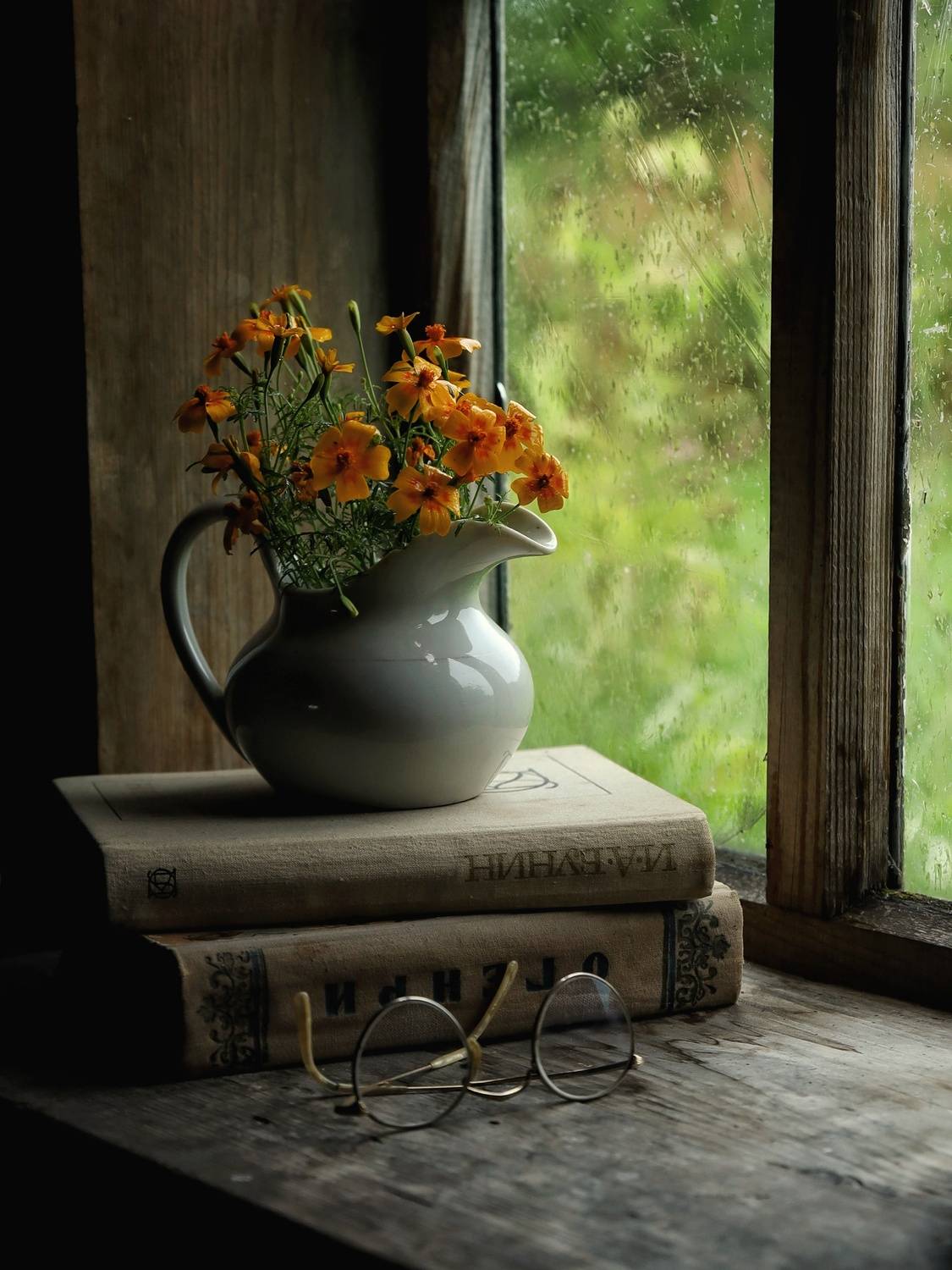 натюрморт, цветы, окно, деревня, Angelica Medvedeva