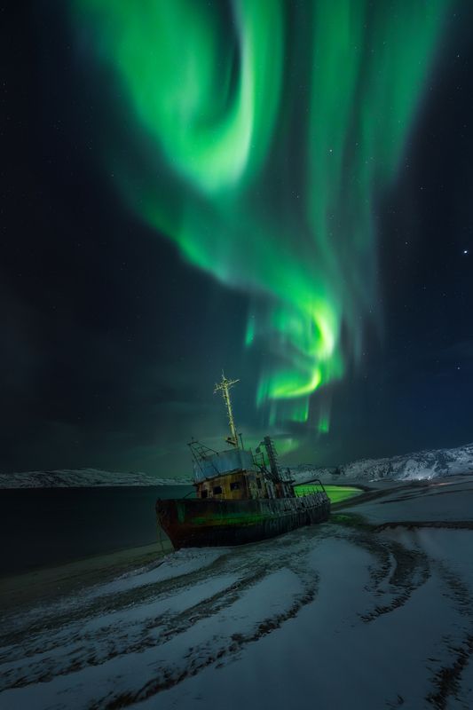 териберка, мурманск, аврора, северное сияние, кольский Териберская классикаphoto preview