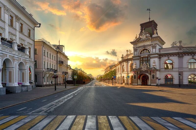 Казань, утро, город, улица, музей, рассвет, пейзаж Утро в Казаниphoto preview