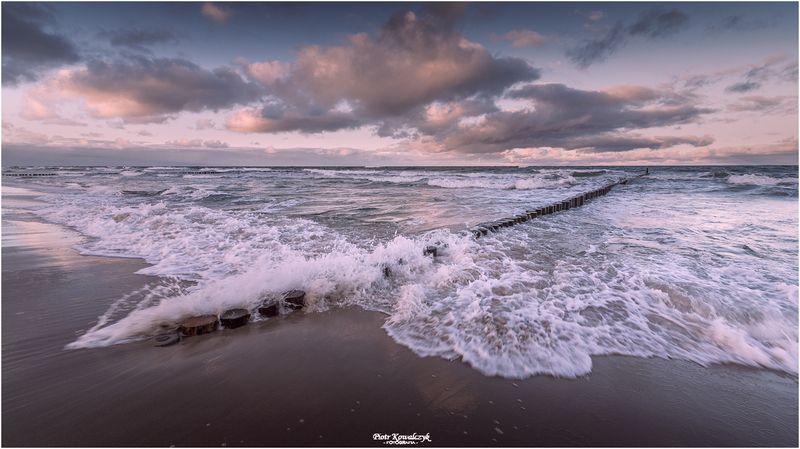 polska, morze, bałtyk, fale, plaża, chmury ***photo preview