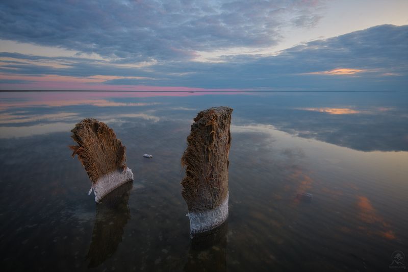 озеро, эльтон, закат, минимализм, фототуры Эльтонphoto preview