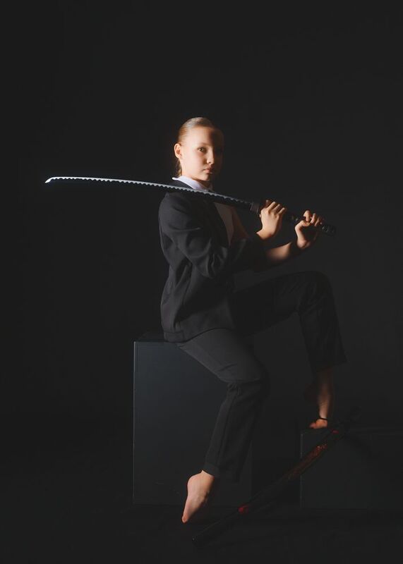 Клинок, катана, портрет Молодой самурайphoto preview