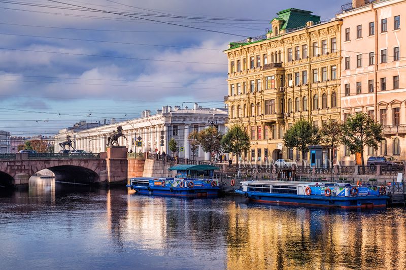 санкт-петербург, аничков мост, фонтанка Аничков мост через Фонтанкуphoto preview