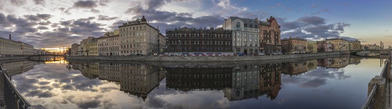 санкт-петербург, город, панорама, отражение, архитектура, река, вечер, Зеркальная гладь рекиphoto preview