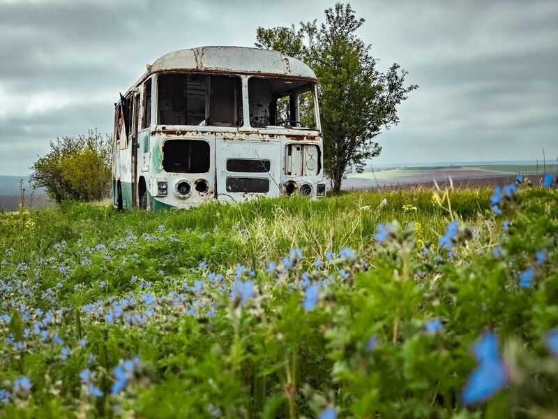 Заброшенный автобус где-то в Крыму..photo preview