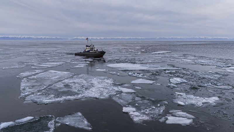 байкал, , исток, ангары, лед, буксир, минин Из серии: \