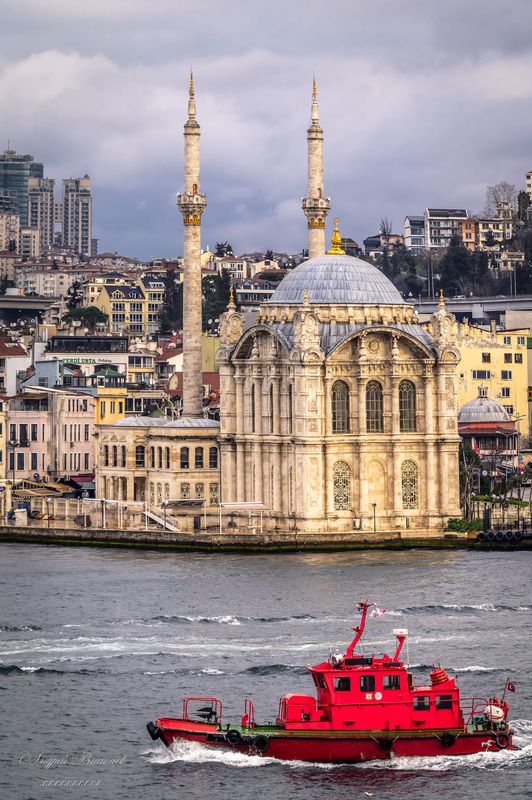 городской пейзаж, архитектура, мечети, Бююк Меджидие, Босфор, Турция, Стамбул Босфор, Стамбул, мечеть Бююк Меджидиеphoto preview