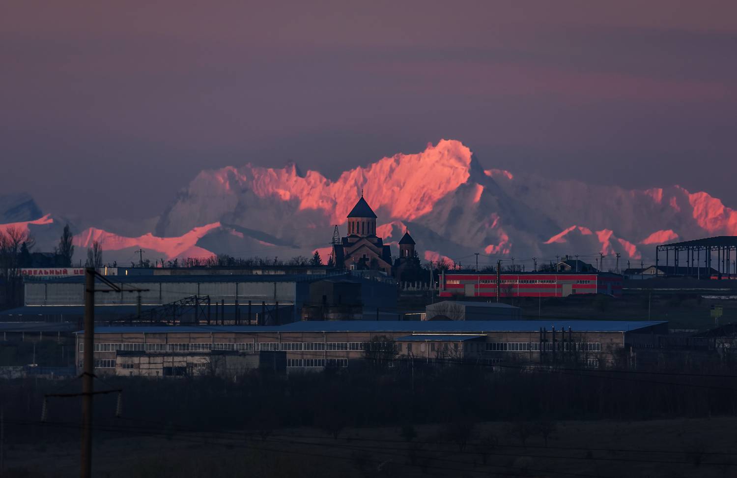 кавказ, кмв, кавказские минеральные воды, горы, георгиевск, храм, рассвет, весенний рассвет, главный кавказский хребет, Zakharov Armen