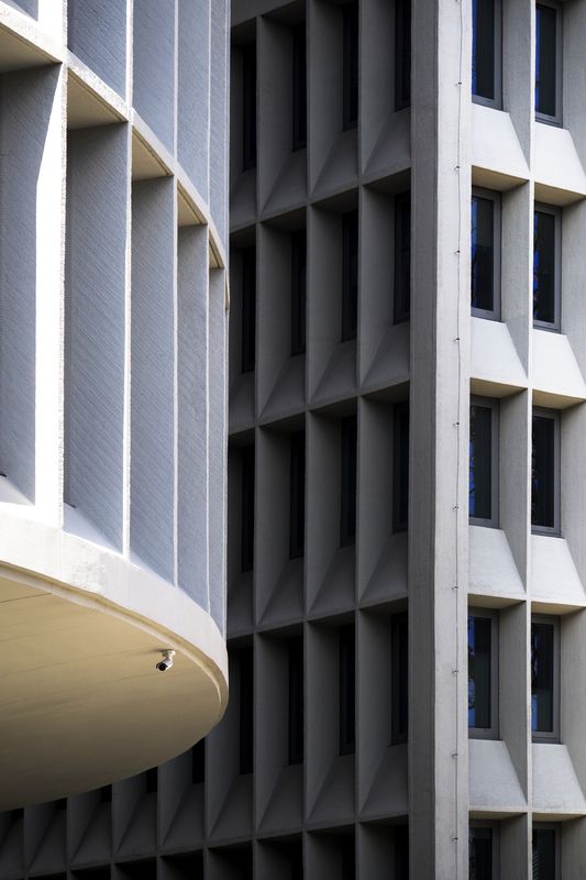 Vertical, Poznań, Architecture, City, Modern, Facade, Window, Day, Apartment, House Modernism фото превью