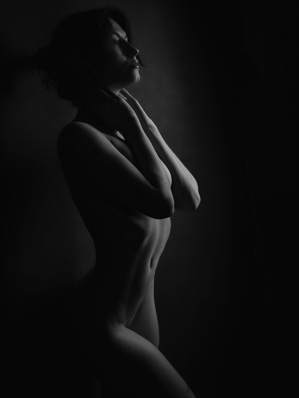 ню, девушка, арт, bnw photo preview