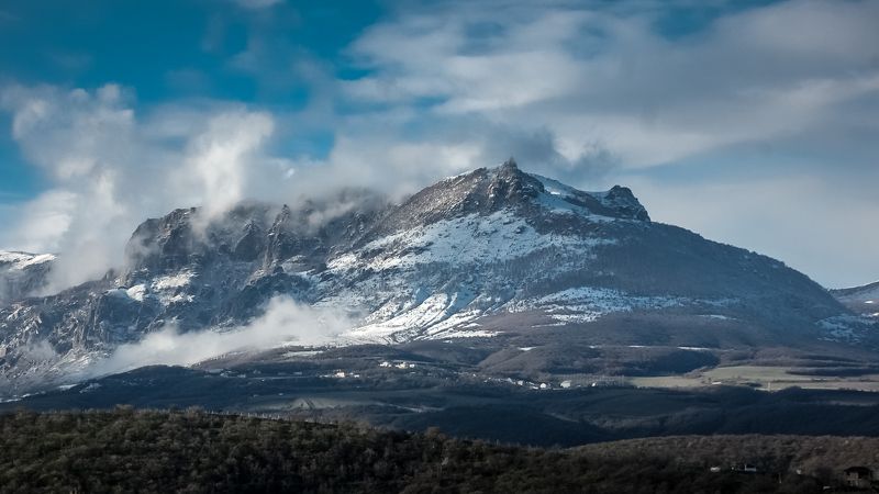 алушта, крым, горы, облака Красоты Алуштыphoto preview