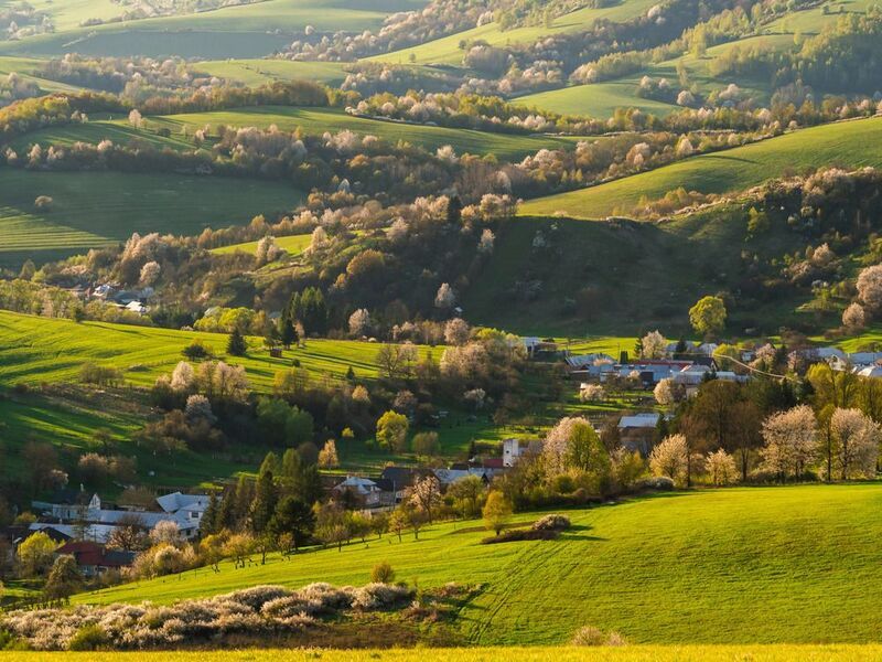spring,landscape,view,slovakia,east slovakia,light,hills, Spring in the northeast Slovakiaphoto preview