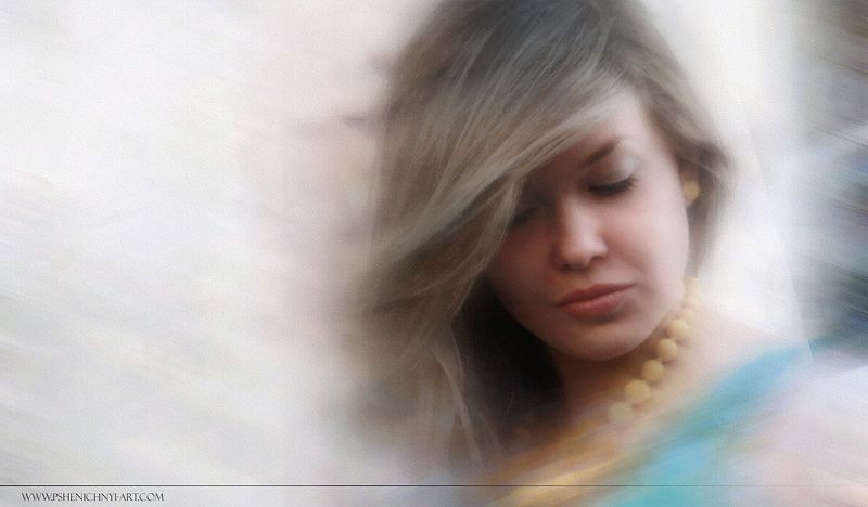 портрет, крупный план, женский портрет, абстракция, минимализм Вечерняя меланхолияphoto preview