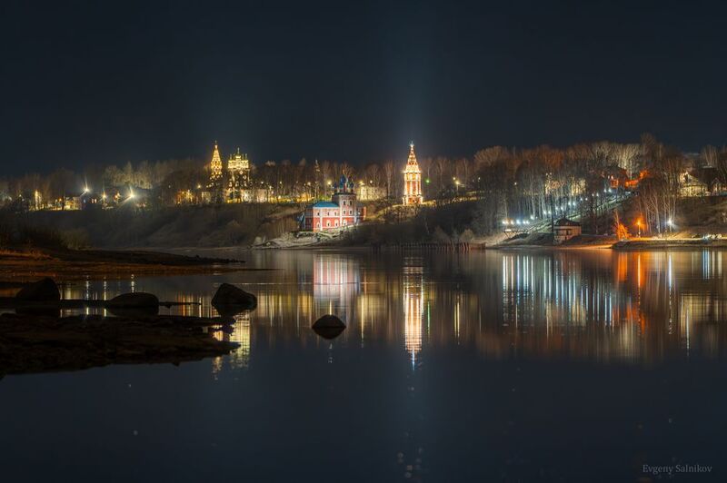 ночь волга црковь берег весна тутаев романов борисоглебск Ночь на волжских берегах фото превью