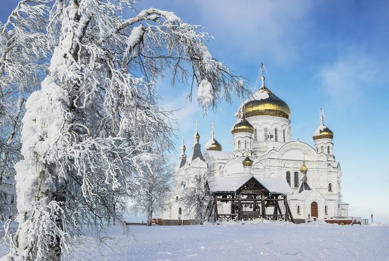 Белая гора, зима, монастырь Свято-Николаевский монастырьphoto preview