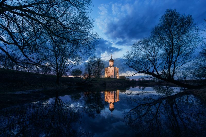 боголюбово, покрова на нерли, владимирская область, церковь, рассвет, нерль, разлив, храм, покрова, весна, Vladimir Рассвет в Боголюбовоphoto preview