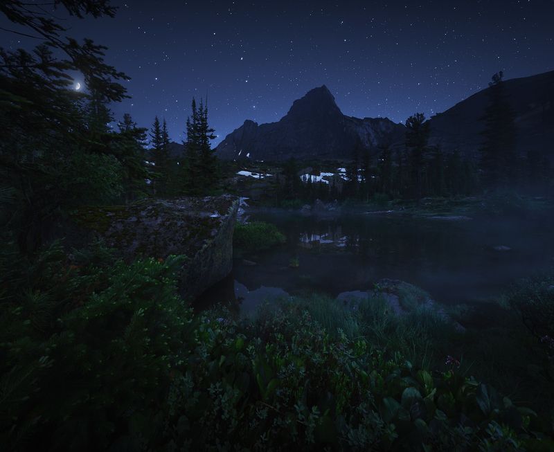 россия, ергаки, горы, лазурное, ночь, фототур, тайга, сибирь, западныйсаян Озеро Лазурноеphoto preview