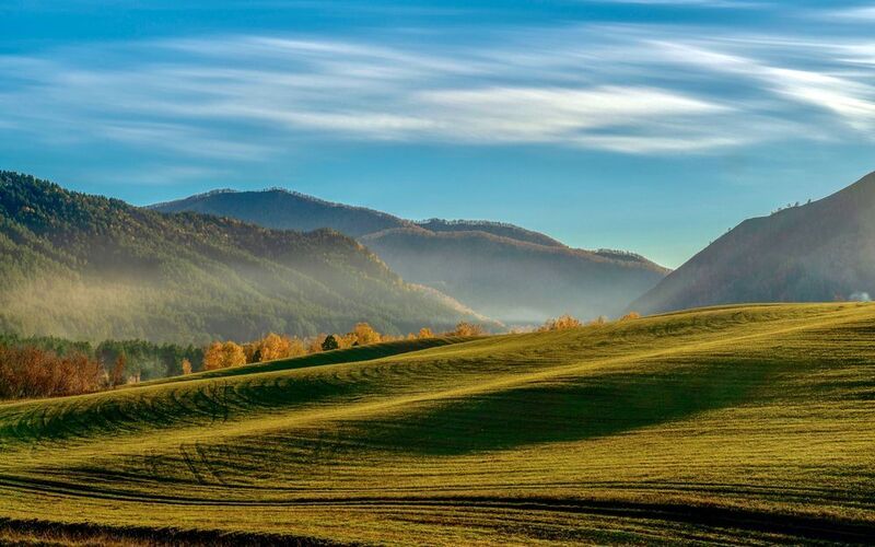 алтай, камлак, осень Вечер в лугах Камлакаphoto preview