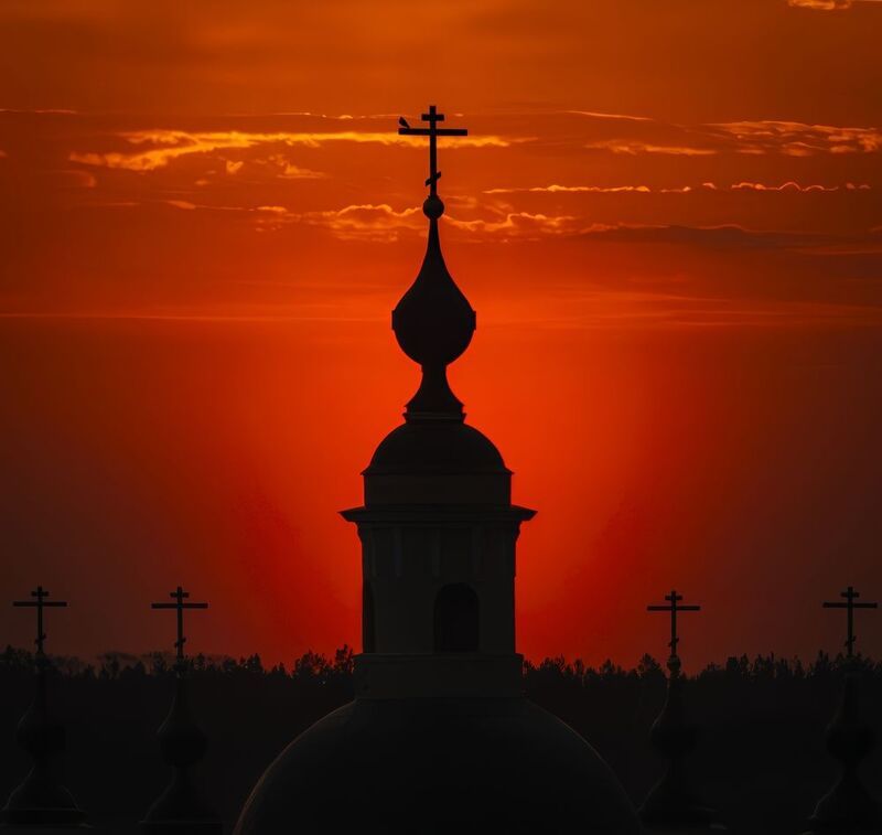 Закат над Вышенским монастырем-2photo preview