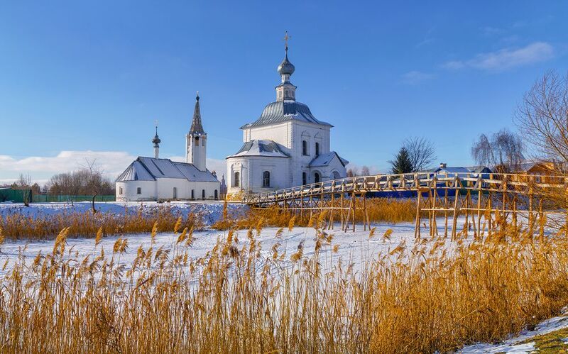 Россия, Суздаль,город, церковь Суздаль зимойphoto preview