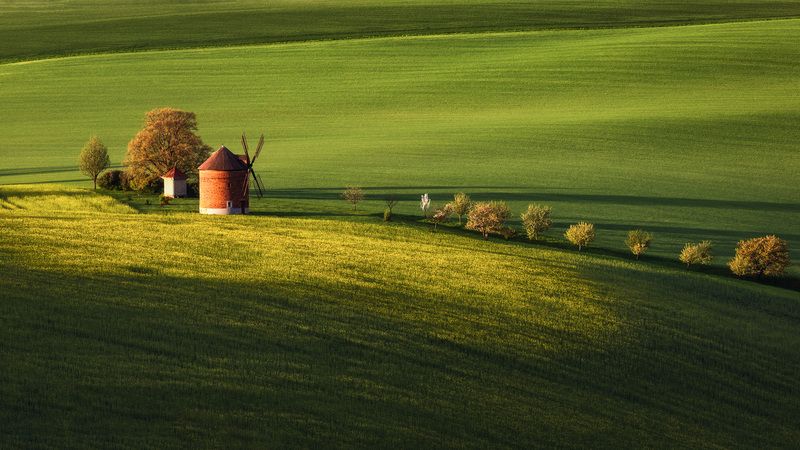 mill, south moravia, moravian tuscany, Chvalkovice windmillphoto preview