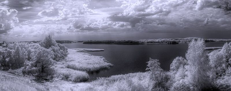 infrared, ик-фото, инфракрасное фото, инфракрасная фотография, пейзаж, лето Был жаркий день фото превью
