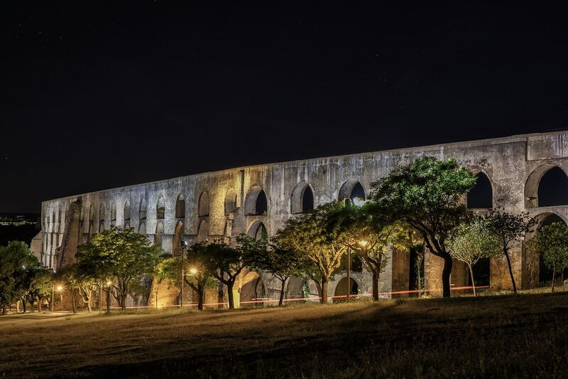 aqueduct, night Aqueduct at nightphoto preview