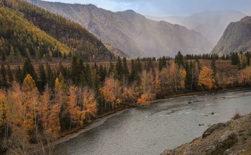 Чуя, алтай, туман, горы, осень Пасмурный денекphoto preview