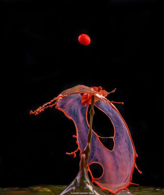 drops, macro, colors,liquid, milk, color_water,macro_photo, water, red Red dropsphoto preview