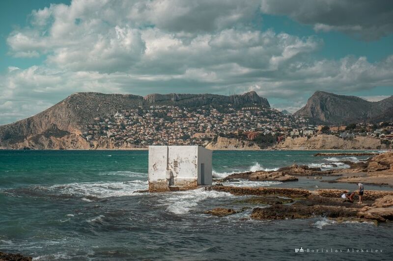 calpe,spain,travel,sea,sky,building,exterior,orange,blue, Calpephoto preview