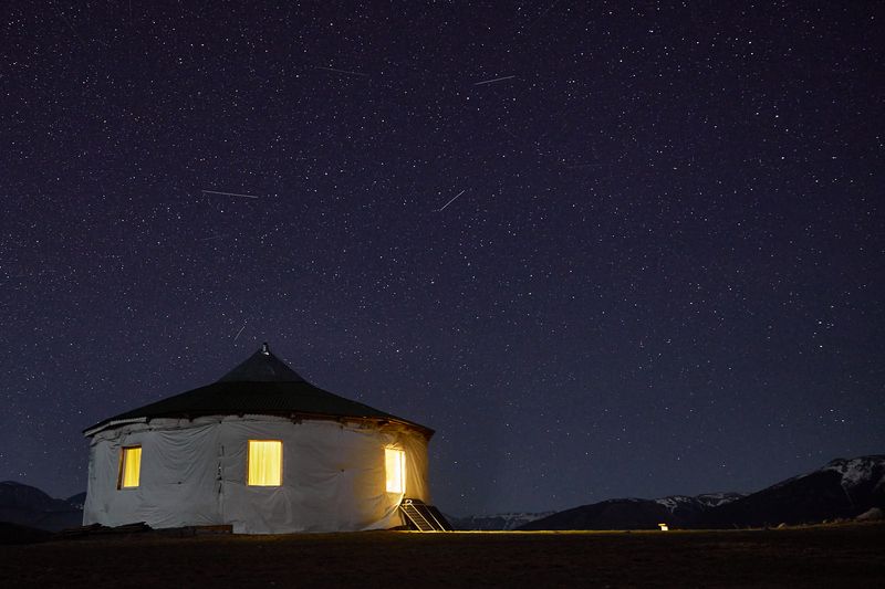 пейзаж, горы, алтай, небо, звезды, ночь, природа Под океаном звездphoto preview