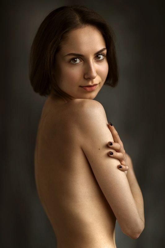 портрет, девушка, студия, красота, взгляд, тело Дашаphoto preview