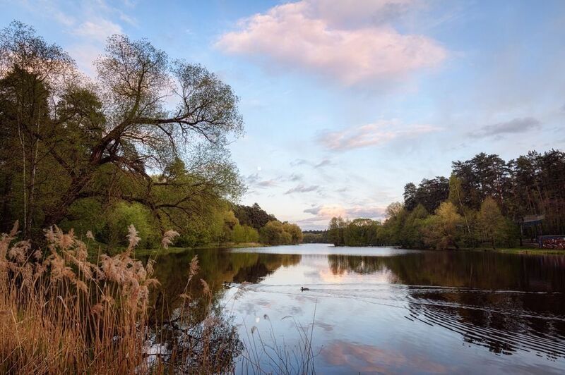 озеро, вечер, луна, отражение Лунный вечер в Кратовоphoto preview