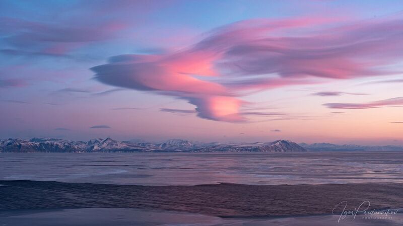 море, скалы, облака, лед,  восток Облачная симфония фото превью